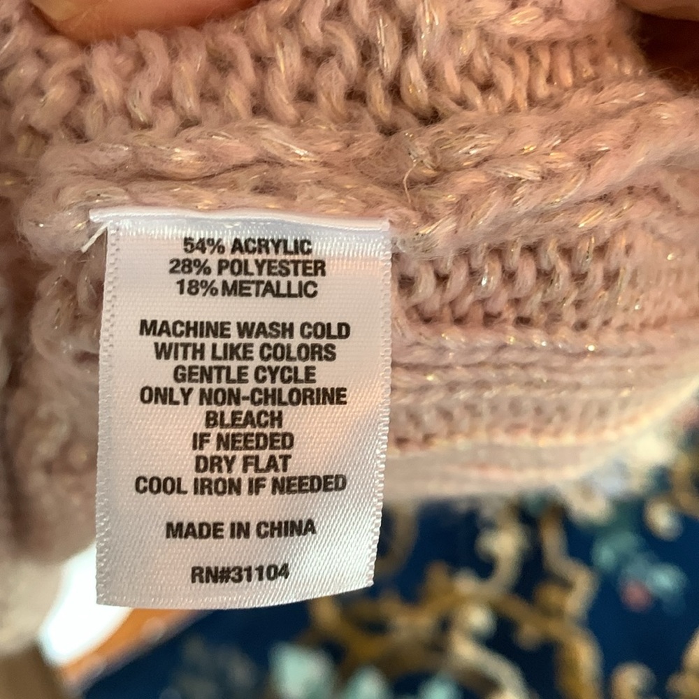 Crown & Ivy plus size cable knit sweater in blush‎ pink. NWT. Retail 79.50 - Picture 9 of 9